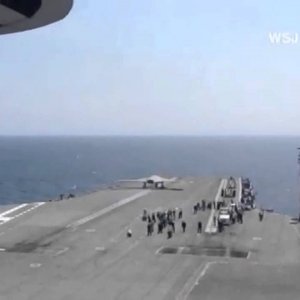 First Aircraft Carrier Landing of Unmanned Drone