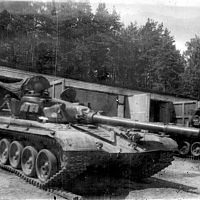 Soviet T-72 tanks in its den
