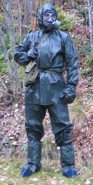 Finnish soldier in NBC suit (1980's)