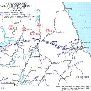 Hwach'on Dam, 9-11 April 1951