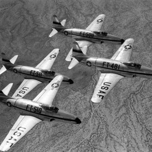 Lockheed F-80C of the USAF Acrojets aerobatic display team