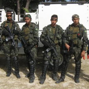 Brazilian Army troopers in Haiti