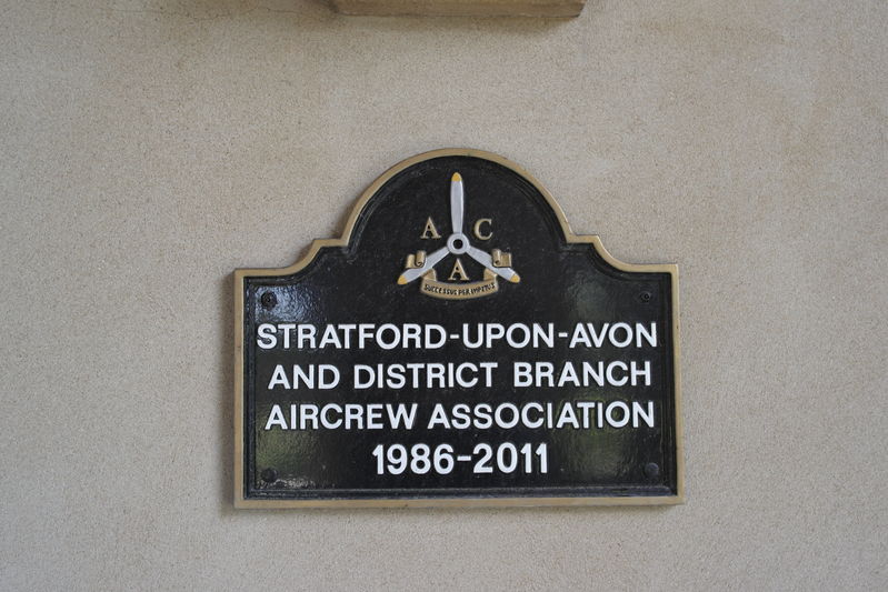 Stratford-upon-Avon Air Crew Assoc 1986-2011 plaque