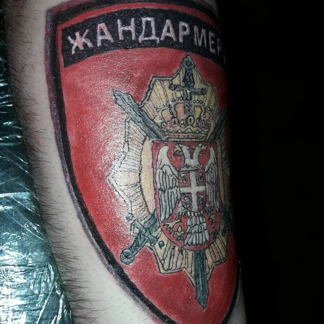 žandarmerija Patch Tattoo 1.webp