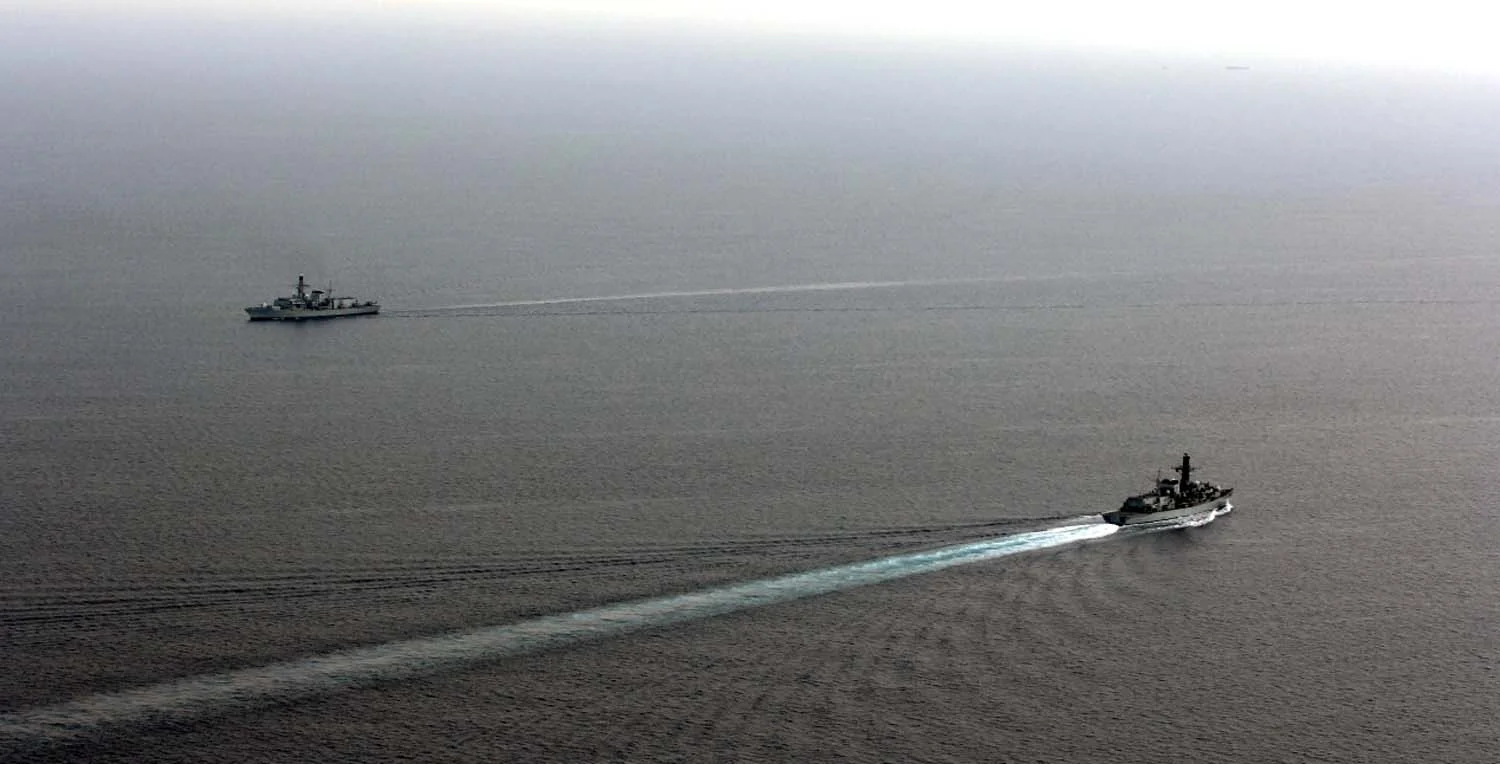 20200520-HMS Montrose and HMS Argyll pass each other in the southern Gulf.webp