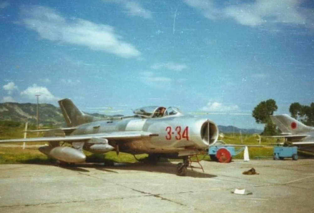 Albanian F-6 (3-34) on ground.jpg