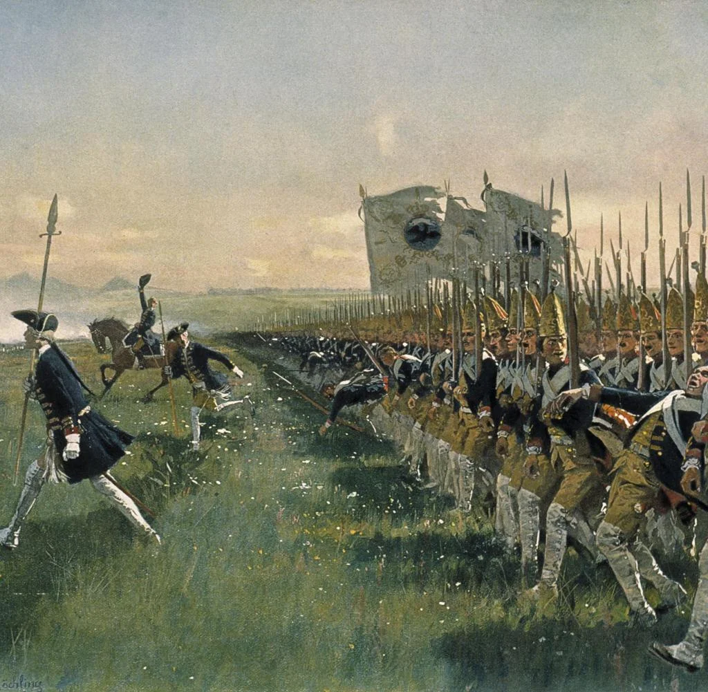 Although this painting (by Carl Röchling) is of the Prussian infantry at the battle of Hohenfr...jpg