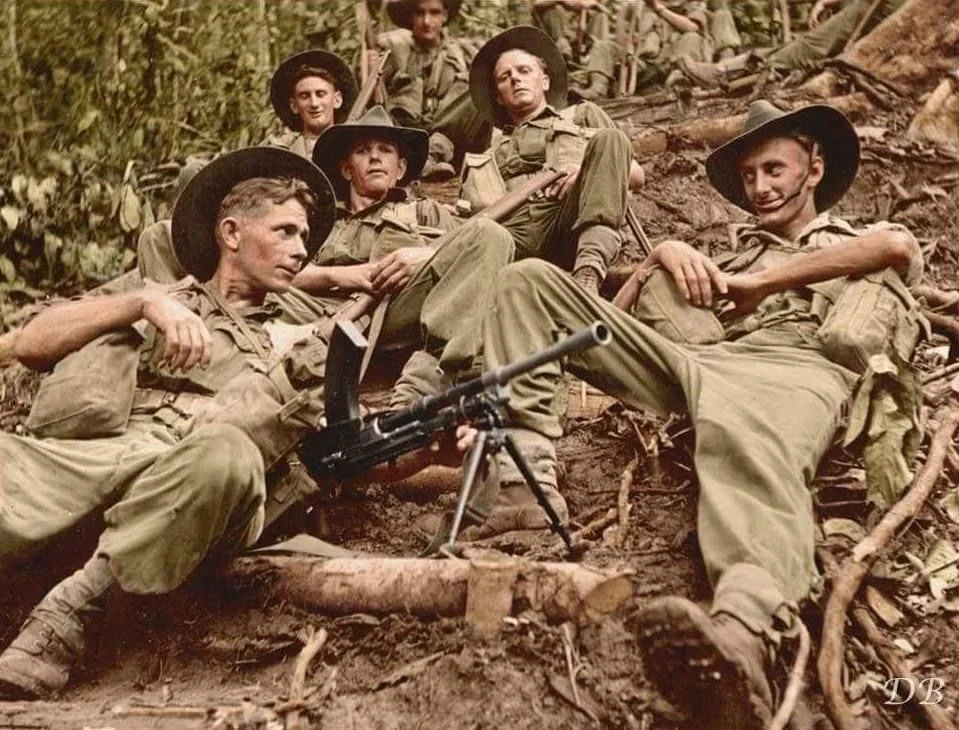 Australian soldiers belonging to the 21st Battalion 6th Australian Division.webp