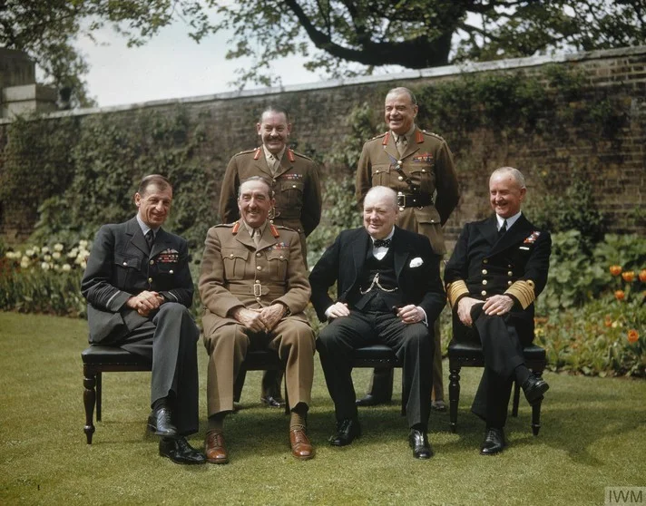 Churchill with his chiefs.webp