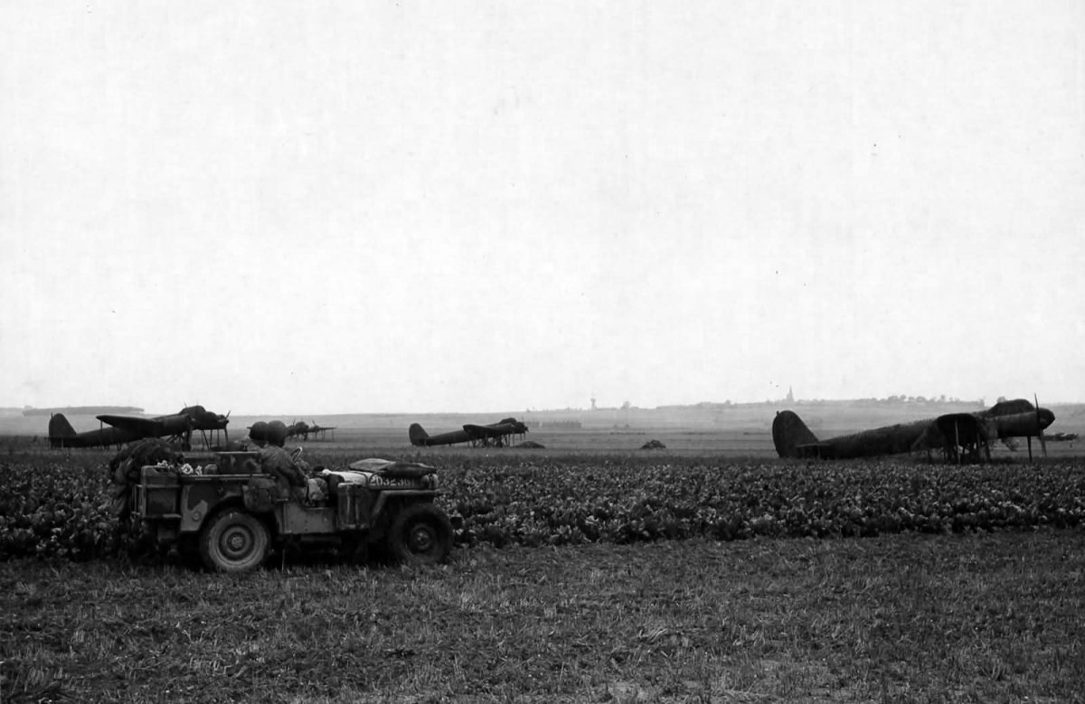 Dummy Ju88 Epinay airfield France September 1944.jpg