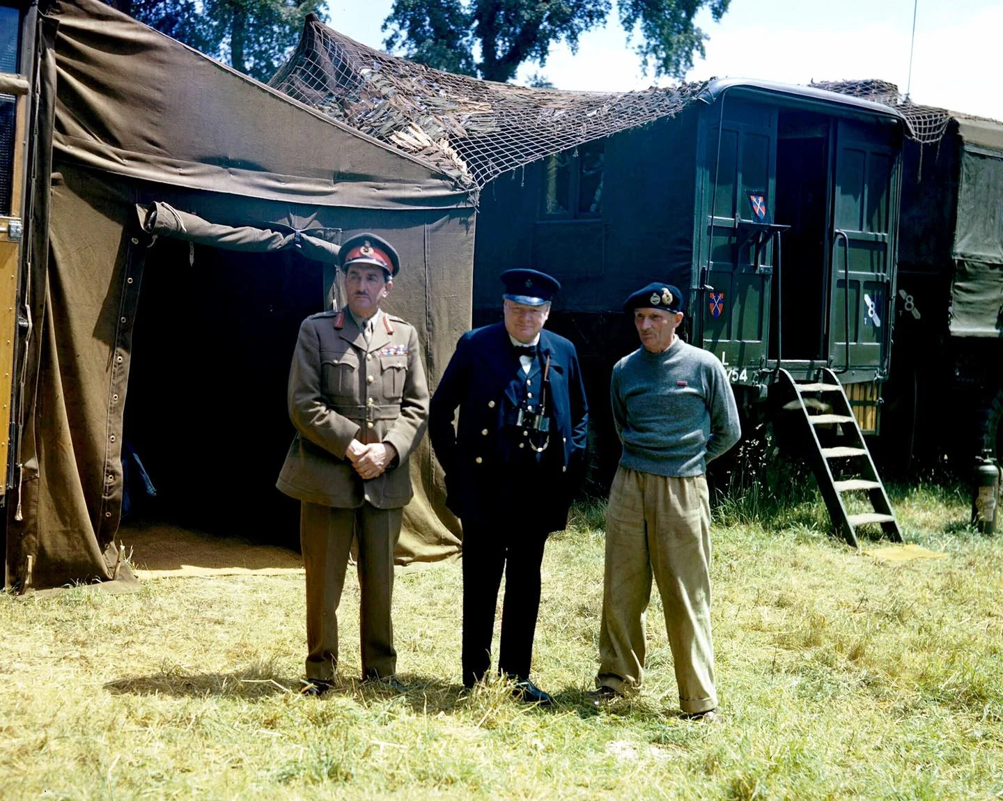 Field Marshal Alan Brooke, Winston Churchill, and General Montgomery.webp