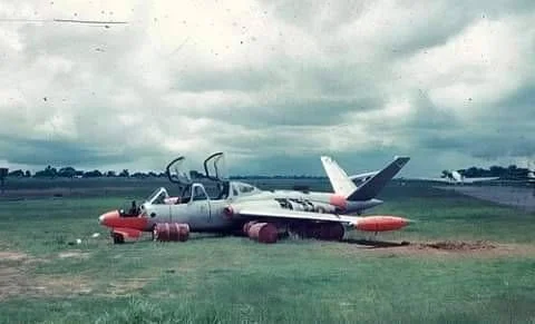 Katangese CM-170 at Kolwesi airport (~1960s).webp