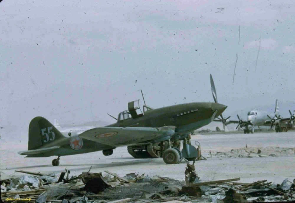 KPAF Il-10 (55 white) at Kimpo (September 1950).jpg