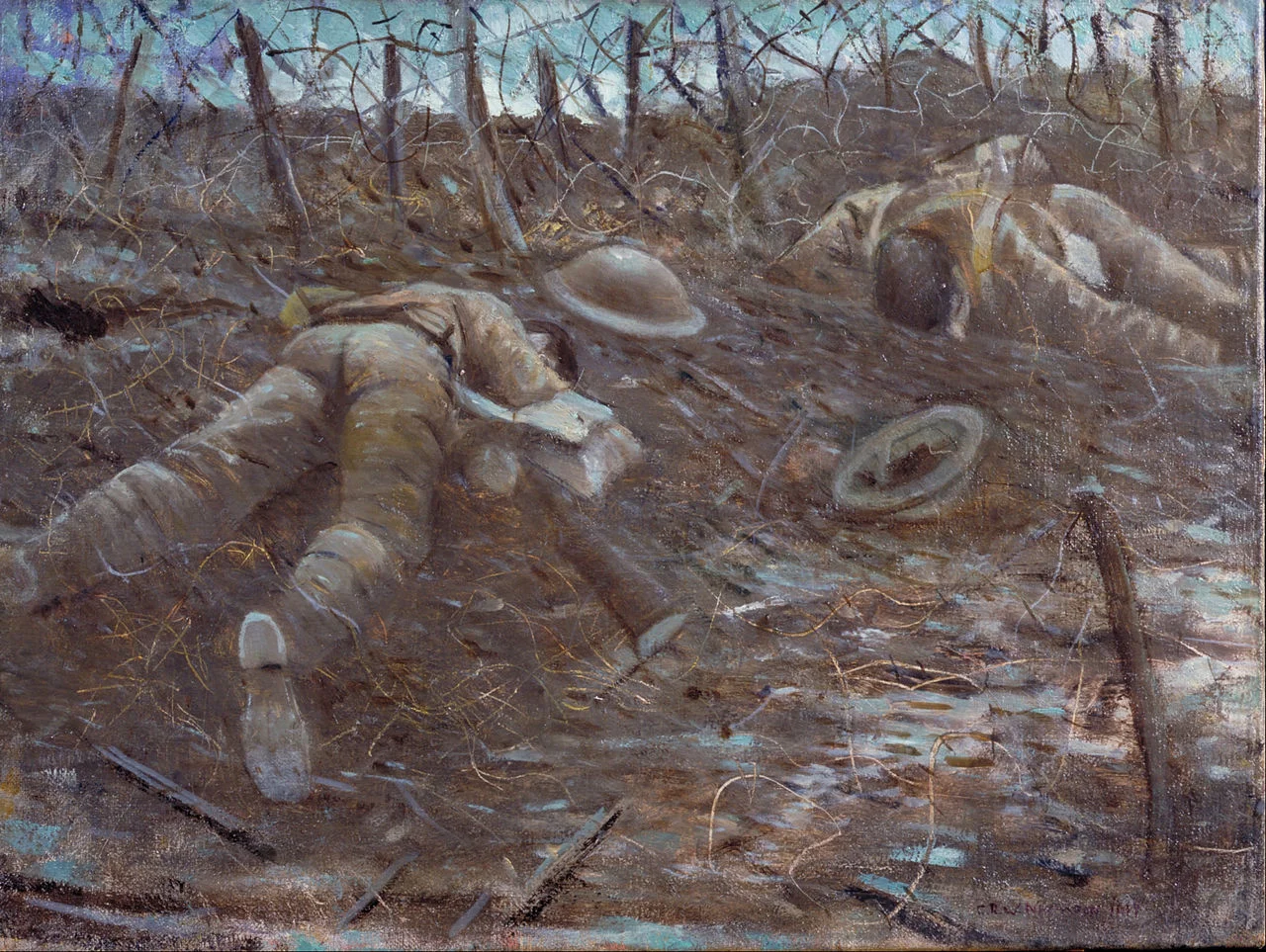 Paths of Glory is a 1917 painting by British artist Christopher Nevinson. .webp