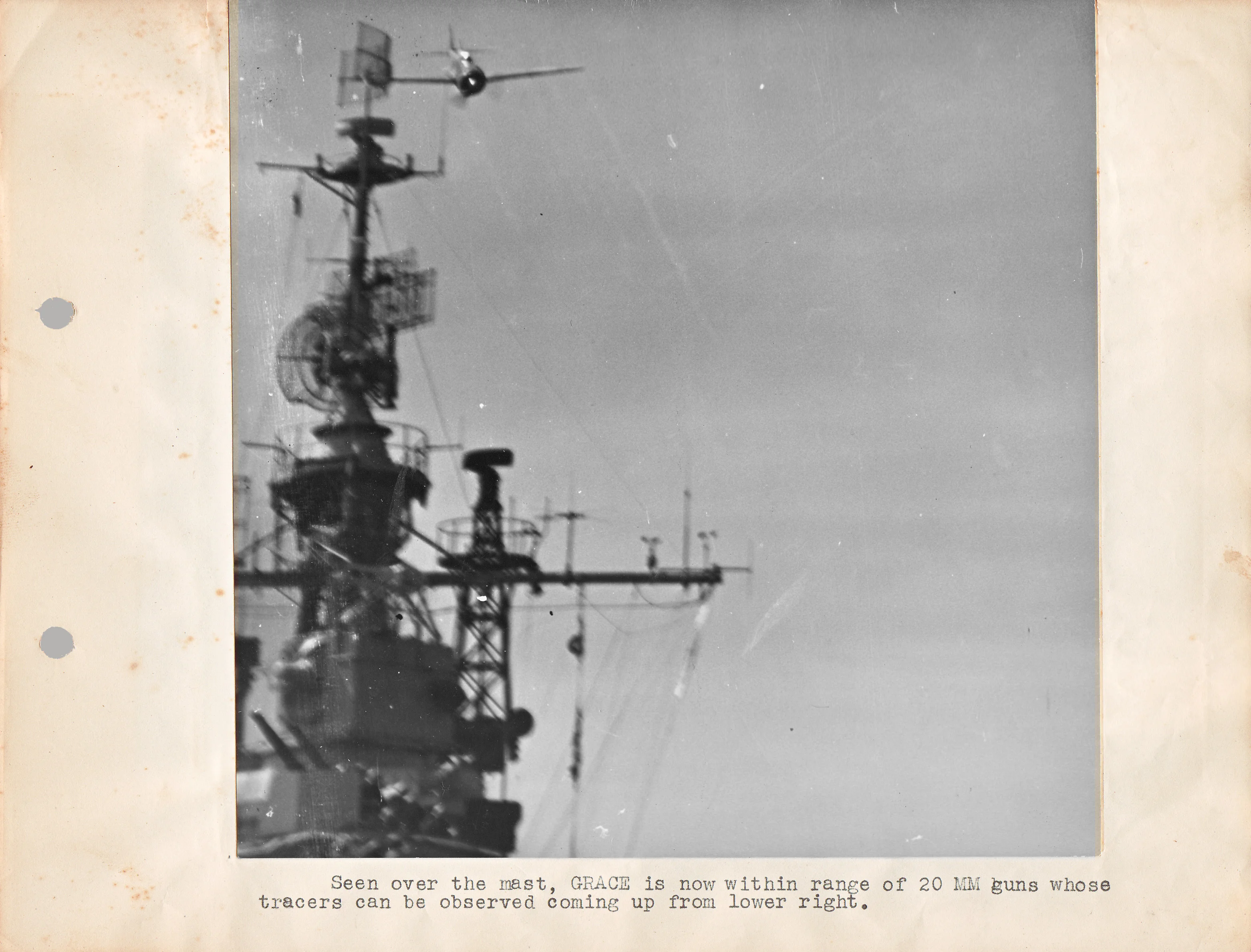 Photograph of kamikaze attack against Essex off the Philippines.-1 1944-45.webp