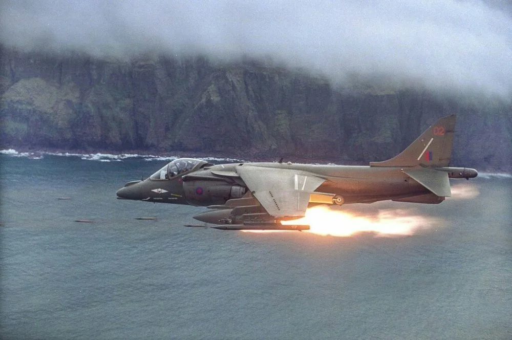 RAF Harrier GR. (02) firing rockets.webp