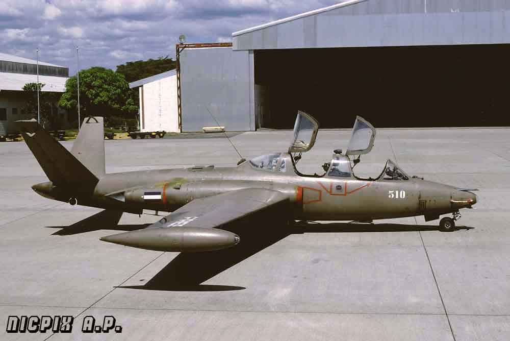 Salvadorian CM-170 (510) of Grupo CB on ground.jpg