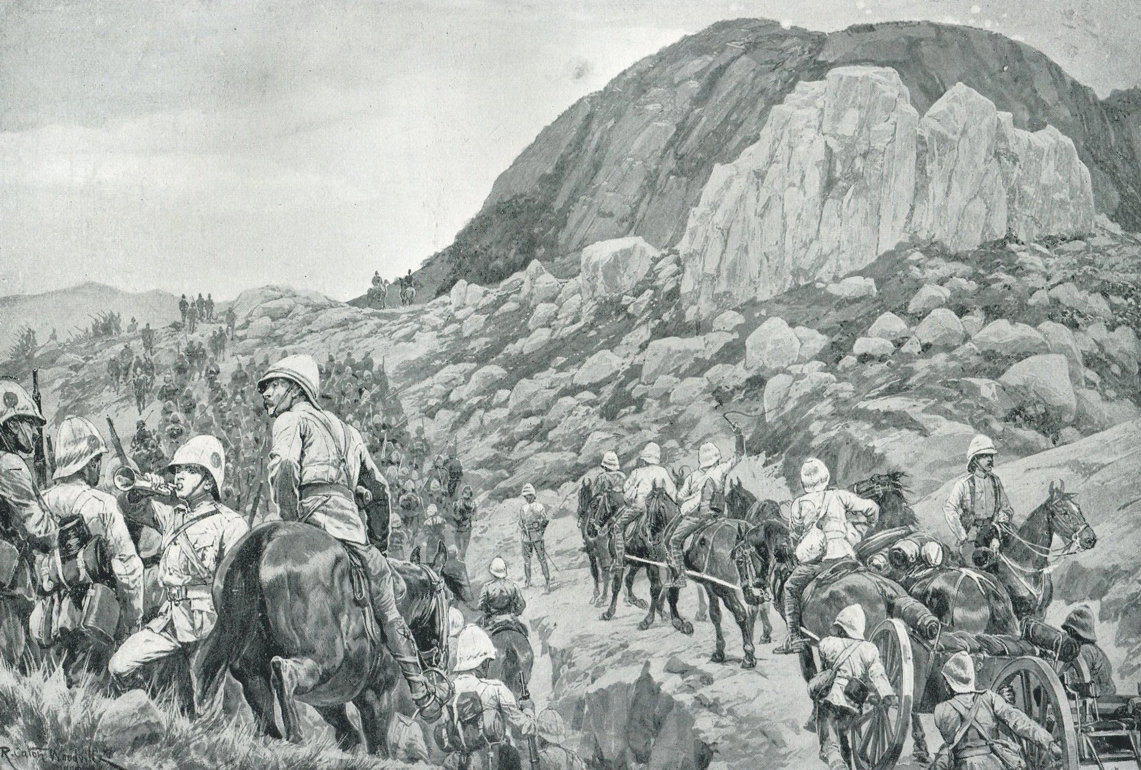 The Advance up Spion Kop Segunda Guerra Bóer by Richard Caton Woodville II..webp