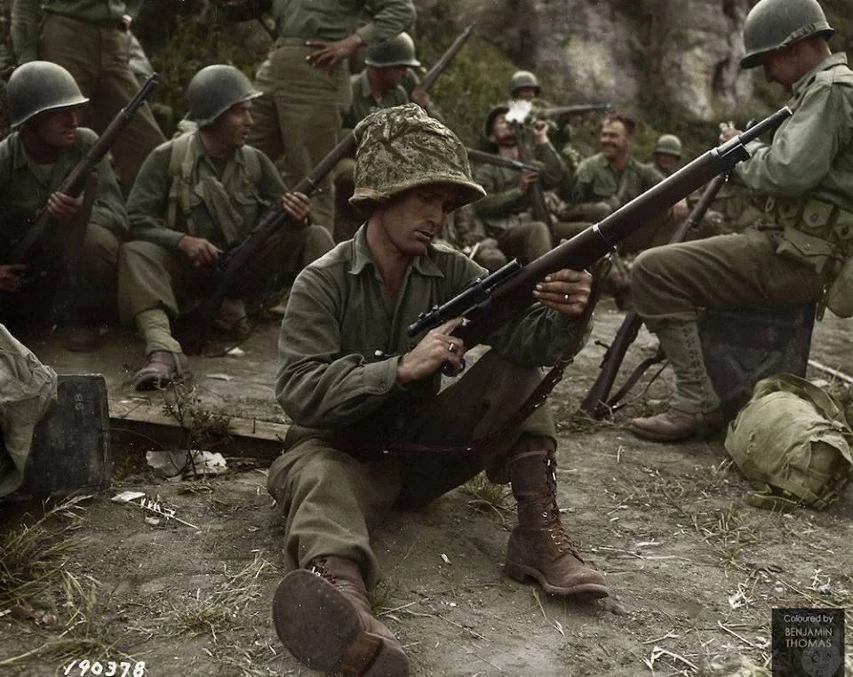 US Soldado de primera clase Edward J. Foley de la 143ª Infantería, 36ª División de Infantería.webp