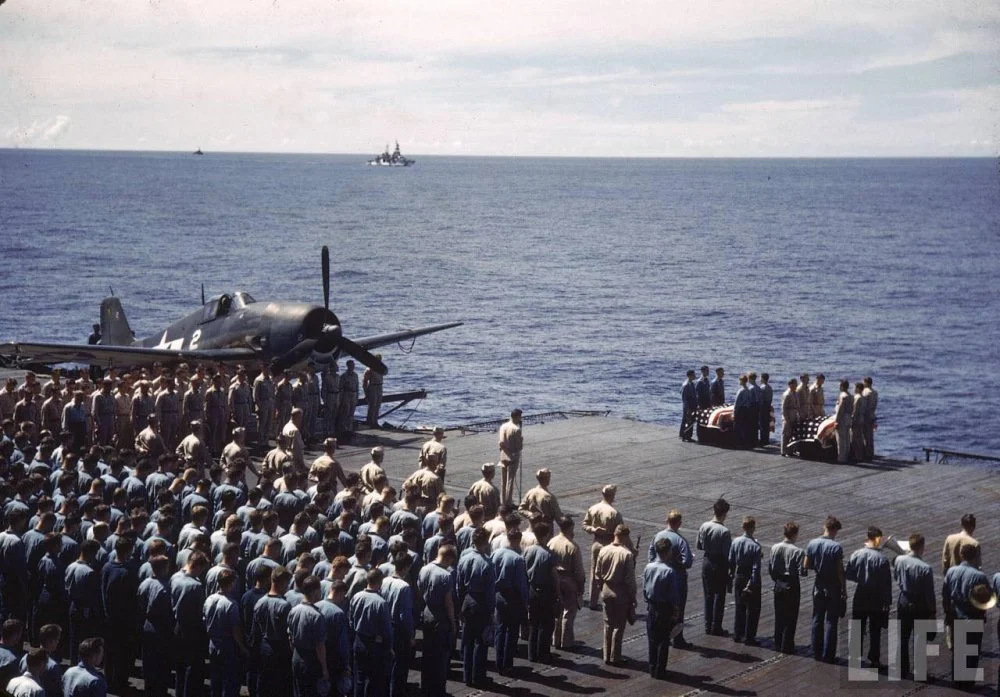 USS Lexington CV-16 off of Palau - 1944.webp