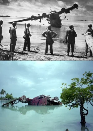 Makin Atoll in the Gilbert Islands then and now.webp