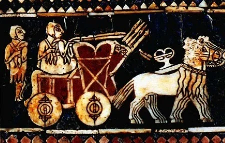 Sumerian war chariot.webp