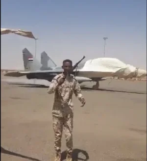 Egyptian MiG-29M at Merowe (15 April 2023).webp