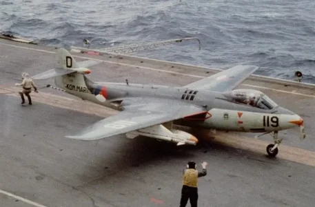 Netherland Navy Sea Hawk FGA.50 (119) on Karel Doorman.jpg