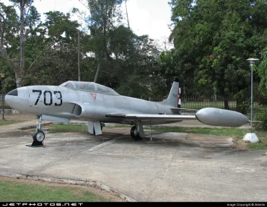 Cuban T-33A (703) at Museo del Aire of Havana (3 February 2008).png