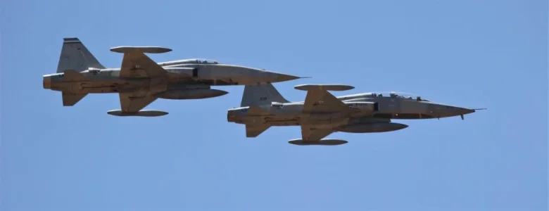 Botswana CF-5A & CF-5D during flypast for President Masisi's inauguration (2018).webp