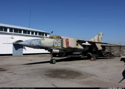 Ukrainian MiG-23 (09 blue) at Odessa (27 May 2011).webp