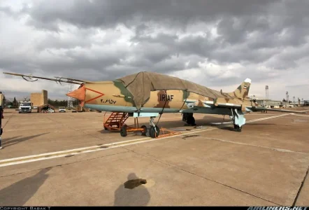 IRIAF Su-22UM4K (3-6957) at Shiraz - Shahid Dastghaib Int'l (31 January 2011).webp