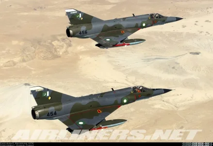 Pakistani Mirage 5PA2 (79-454 & 79-456) over Hingol National Park (11 February 2015).webp