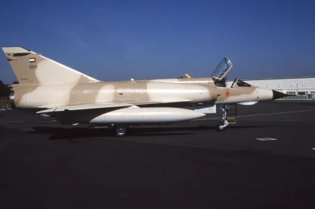 UAEAF Mirage 5EAD (501) at Bordeaux (October 1995).webp