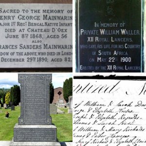 Pre WW1, WW2 War and Private Memorials to the fallen