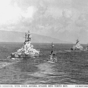 USS Iowa with the USS Missouri