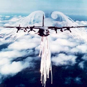 C 130 Dropping Flares