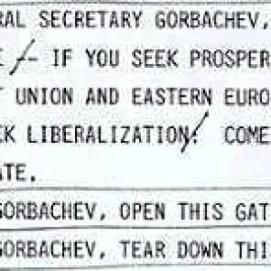 Reagan's Berlin Script Card