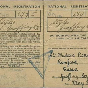 World war II ID card