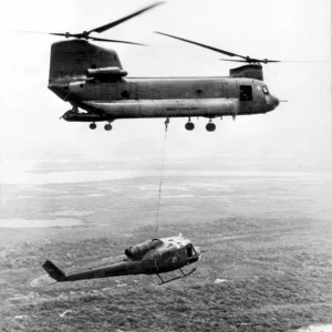 Chinook gives Huey a lift