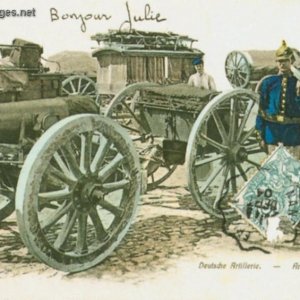 Postcard 1914-1918 German artillery