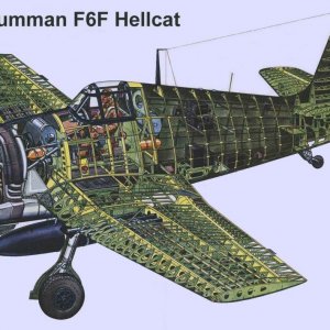 Grumman F6F Hellcat cutaway