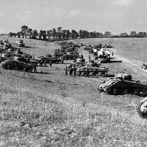 Sherman tanks in Normandy