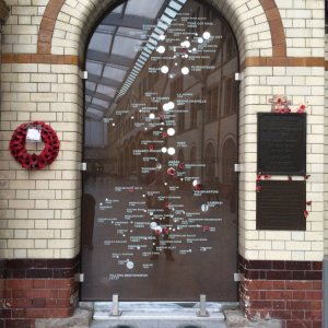 War Memorial at Victoria Train Station Manchester