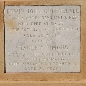 Edwin John GREENSLADE.  Stanley SIMONS (SYMONS)