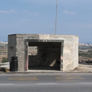 WW2 Pill Box now Bus Shelter At Gharusa, Malta