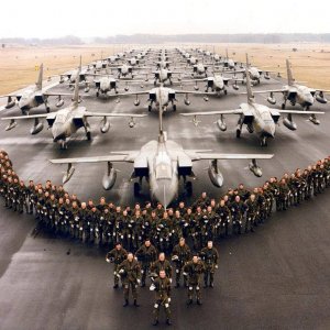 RAF Laarbruch Tornado Line Up