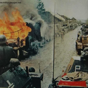 Yugoslav Column Burns