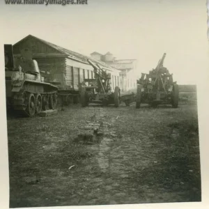 88MM anti aircraft guns in traviling position