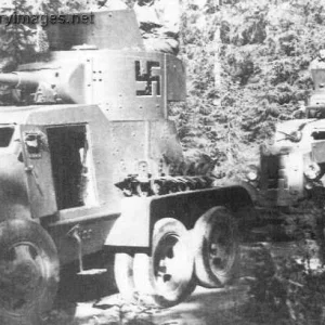 BA-6 armoured cars in the Tuulos area in July 1941